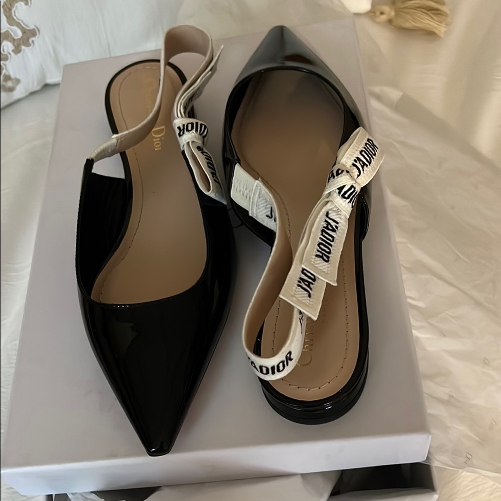 Dior J’adior Patent Leather Slingback Sandals BNWT